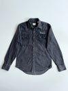 Levi’s Black Denim Western Snap Shirt – “Love” Embroidery (S)