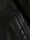 Vintage Yves Saint Laurent Pour Homme Black Leather Shearling Collar Jacket (L/XL)
