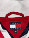 Tommy Jeans Tommy Girl Rhinestone Heart Oversized Varsity Jacket (XL/2XL)