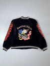 Lucky Stroke Bikers Varsity Jacket   EMBROIDERED (S/M)