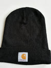 Vintage Carhartt Black Cuffed Watch Knit Beanie (H-12.5 inches/W-18)