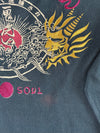 Japanese Oniarai “Black Soul” Embroidered Long Sleeve Tee – Navy – (XL)