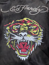 Ed Hardy by Christian Audigier | Tiger Tattoo-Print Pure Leather Café Racer Biker Jacket (M)