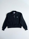 Adidas Originals Trefoil Fleece Quarter-Zip – Black woman’s (S)