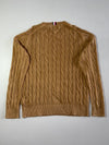 Tommy Hilfiger Cable Knit Crewneck Sweater – Camel Brown (XL)