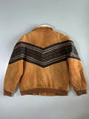 C&A Aztec-Panel Shearling Suede Jacket (2Xl)