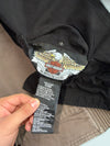 Vintage Harley-Davidson Reversible Hard  Canvas Jacket Black & Khaki Skull Piston Graphic (2XL)