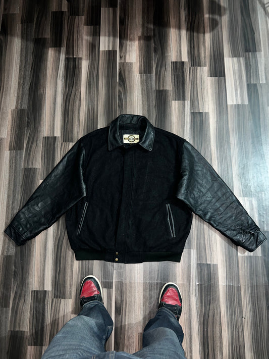 ZPremium Leather Varsity Jacket (XL/2XL)