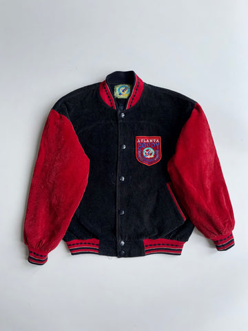 Atlanta Goody | Varsity Jacket Black Red Corduroy(M)