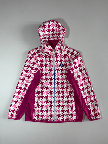 Kappa | Corri Con Kappa Houndstooth Hooded Windbreaker Pink (S)