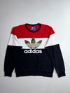 Adidas Originals Camo Trefoil Colorblock Crewneck Sweatshirt – Red/White/Black (L)