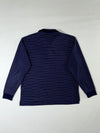 The North Face Navy Striped Long Sleeve Polo (XL)
