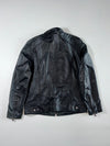 Gabba | Black Leather Jacket – Quilted Shoulder Four Pocket | (S/M)