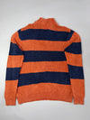 Chaps Rugby Stripe Quarter Zip Knit Sweater – (XL)