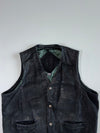 Dakota Concho-Button Leather Vest (XL)