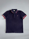 Lacoste Navy Tricolore Piqué Polo – France Croc Logo (L)