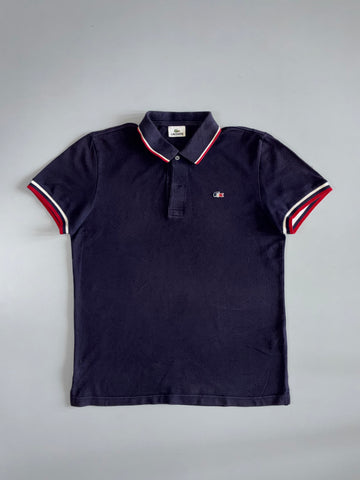 Lacoste Navy Tricolore Piqué Polo – France Croc Logo (L)
