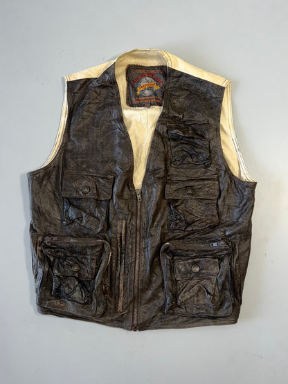 !                                                                                Adventure bond Original Half Leather Jacket (L)