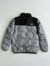 The North Face 700 Fill Down Nuptse Colorblock Grey Black Puffer Jacket (S)
