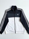 Adidas Black & White 3-Stripe Colorblock Track Jacket – Size (M)