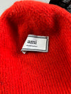 Vintage AMI Alexandre Mattiussi Orange Ribbed Knit Beanie (H:7 inches/W:16 inches)