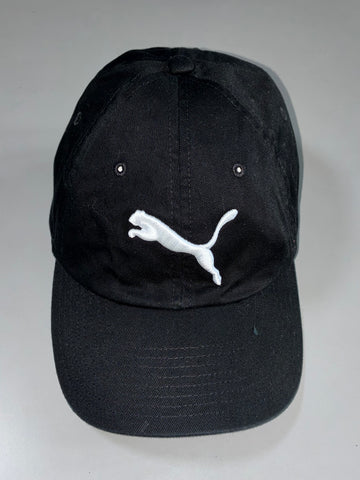 Puma Kids Cap – Black with White Logo (Adjustable)