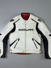 Segura White Racing Technology Pure Leather Jacket (PADDED) W/ Back hump (M/L)