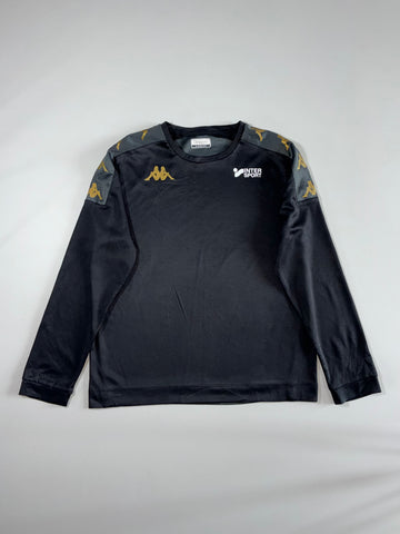 Kappa InterSport Logo Tape Long Sleeve Sports Jersey – Black/Gold (XL)