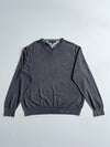 Tommy Hilfiger Charcoal Grey V-Neck Knit Sweater (XL)