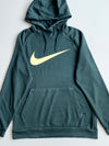 Nike Dri-FIT Dark Green Big Swoosh Pullover Hoodie (S/M)