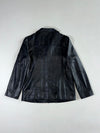 First Avenue by North Beach Black Leather Button-Up Blazer Jacket, Women’s (S)
