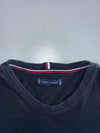 Tommy Hilfiger Black Crewneck Tee Signature Flag Logo (L)