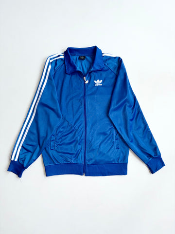 Vintage Adidas Royal Blue Three Stripe Track Jacket (M)