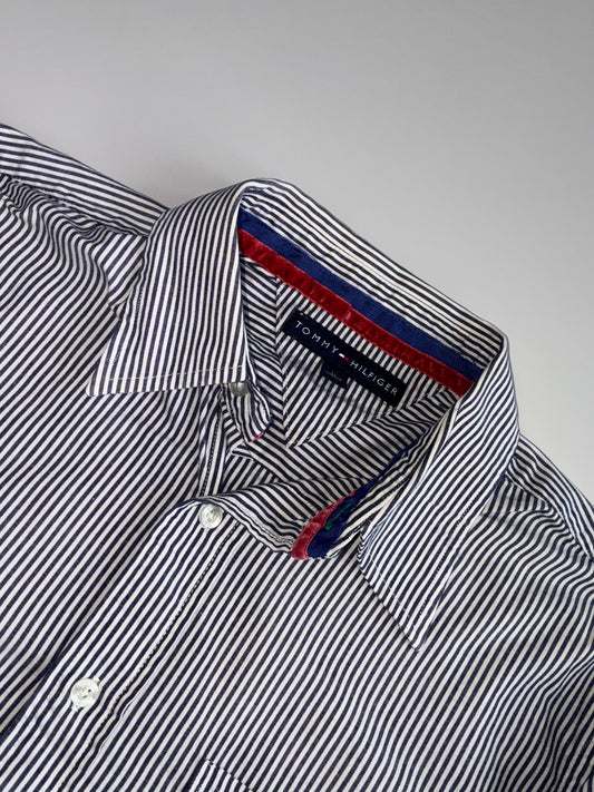 Tommy Hilfiger Striped Long Sleeve Button-Up Shirt (L)