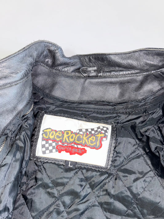 Vintage Joy Racket’s Premium Pure Leather Paded Racing Jacket (M)
