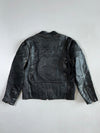 Vintage Black Leather Moto Jacket (Xl/2Xl)