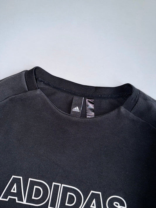 Adidas Black Embroidered Logo Crewneck Sweatshirt (L)