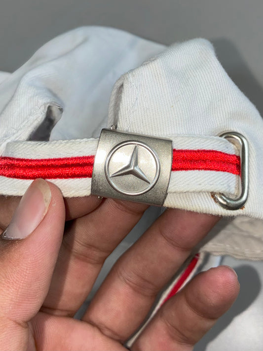 Mercedes-Benz Cap – White F1 Style (Adjustable)