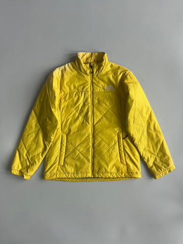 The North Face Yellow Diamond Quilted Puffer Jacket (M)