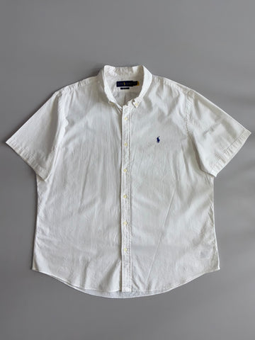 Polo Ralph Lauren | Seersucker Custom Fit Short Sleeve Shirt | White (XXL)