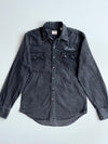 Levi’s Black Denim Western Snap Shirt – “Love” Embroidery (S)