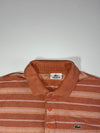 Lacoste Orange Striped Polo Shirt | Regular Fit Cotton Polo (S)