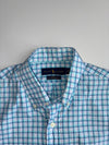 Polo Ralph Lauren Slim Fit Checked Shirt Teal/Navy Plaid, Half Sleeve (M)
