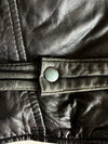 Free-Way Vintage Black Leather Multi-Zip Belted Biker Jacket (M)