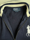 Polo Ralph Lauren Big Pony Zip Sweater – Navy Custom Fit (XL)