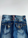 Sheng Yue Han Dragon Embroidered Baggy Jeans (W:30 |L:44)