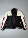 B.O.S Black & White USA Leather Racing Jacket (2XL)