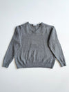 Lacoste Croc Logo Wool V-Neck Sweater – Grey (S)