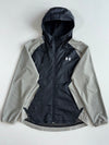 Under Armour Black & Grey Colorblock Hooded Windbreaker (L)