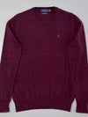 Polo Ralph Lauren Burgundy Merino Wool Crewneck Sweater – (S)